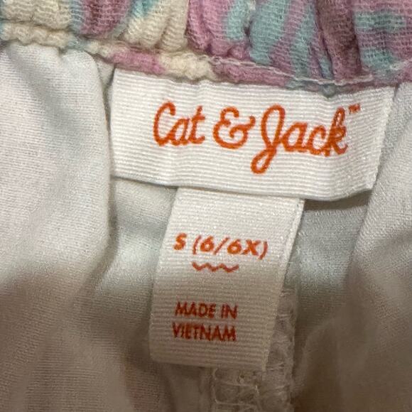 Cat & Jack Soft Shorts sz S (6/6x) Girls Pull on Shorts Floral Print Soft - Picture 6 of 6